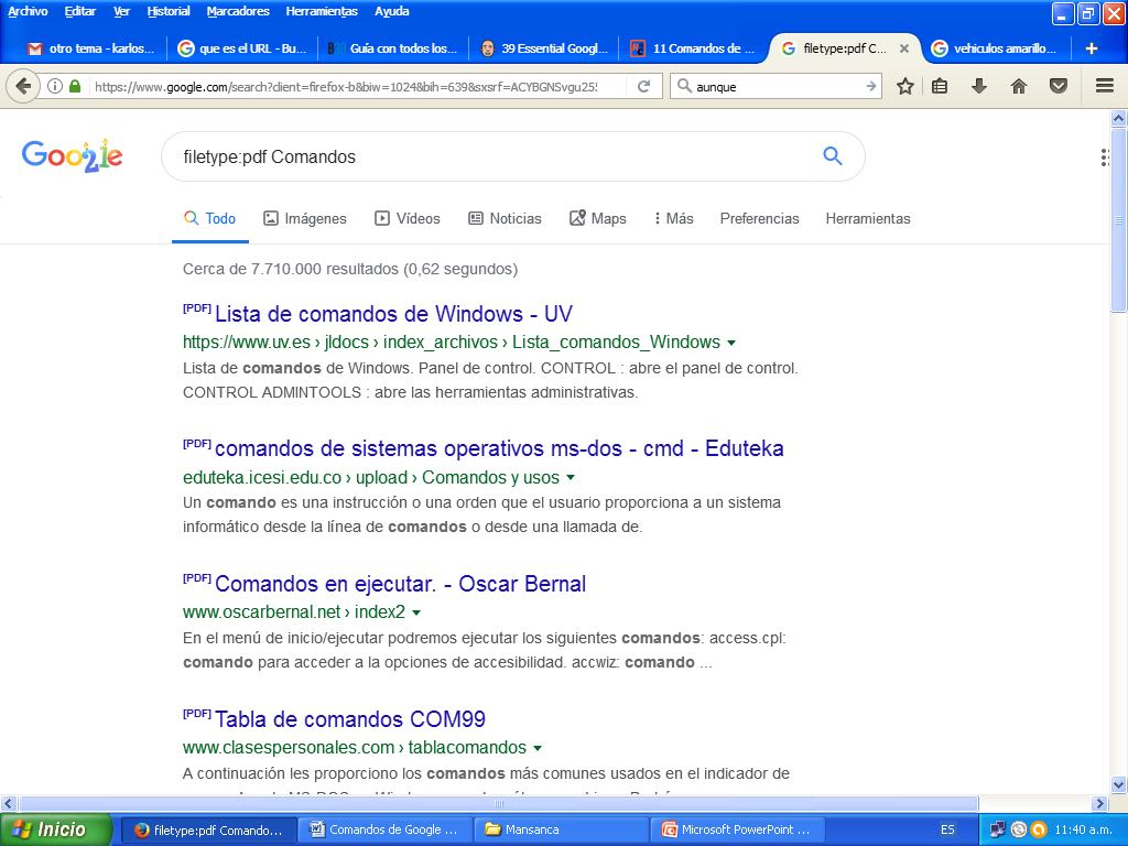comandos de google importantes para seo