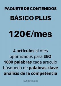 paquete de contenidos basico plus