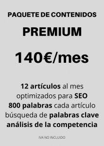 paquete de contenidos premium para seo